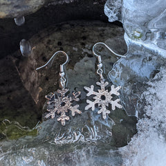 Snowflake Shilling Earrings