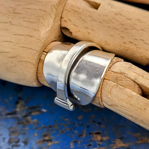 Nail and Head Teaspoon Ring