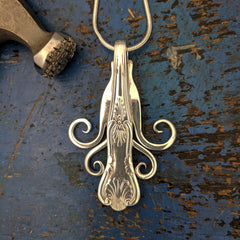 Butterflies on the mind fork pendant