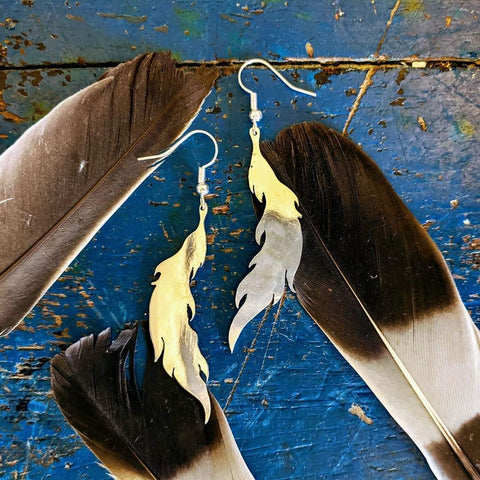 Feather Earrings from Spoons