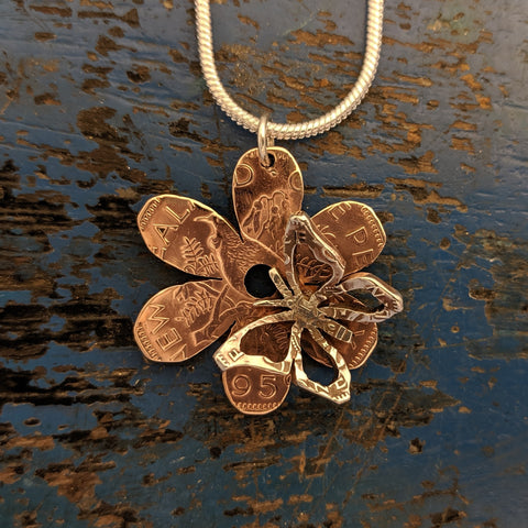 Resting Butterfly on a Penny Daisy