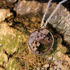 Jigsaw Puzzle Penny Pendant