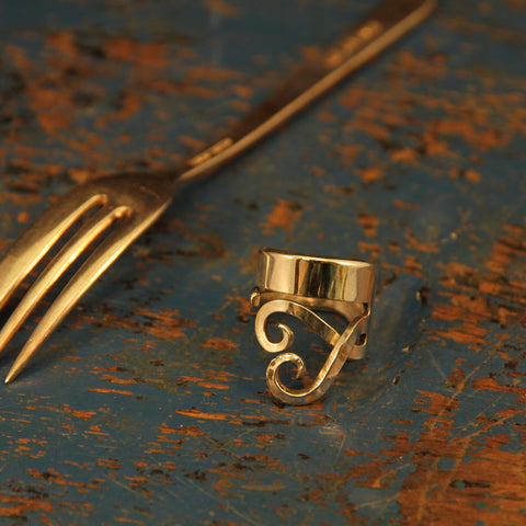 Heart Cake Fork Ring