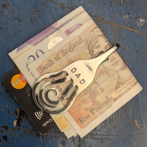 Personalised Fork Money clip